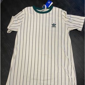 Adidas pinstripe T-shirt mini dress